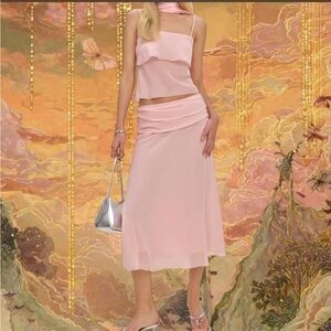 Reformation X Devon Lee Carlson Olivia Low Waist Skirt